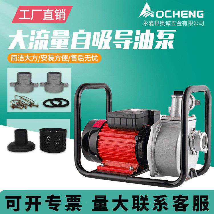 汽奥诚FIP电抽油泵12V24V220伏自吸大功率油泵1动2寸3寸导油寸泵 - 图0