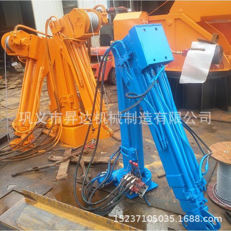 机械1-吨液压车载吊机船用车载液压折臂吊液压随车吊起重机 - 图1