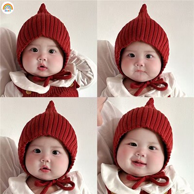 彩虹房子儿童新款秋冬季外出男女宝宝百搭保暖护加绒加厚耳帽合集
