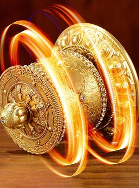 藏村铜制车载指捻转轮西藏式家用15万遍转桶静音转筒汽车摆件转桶