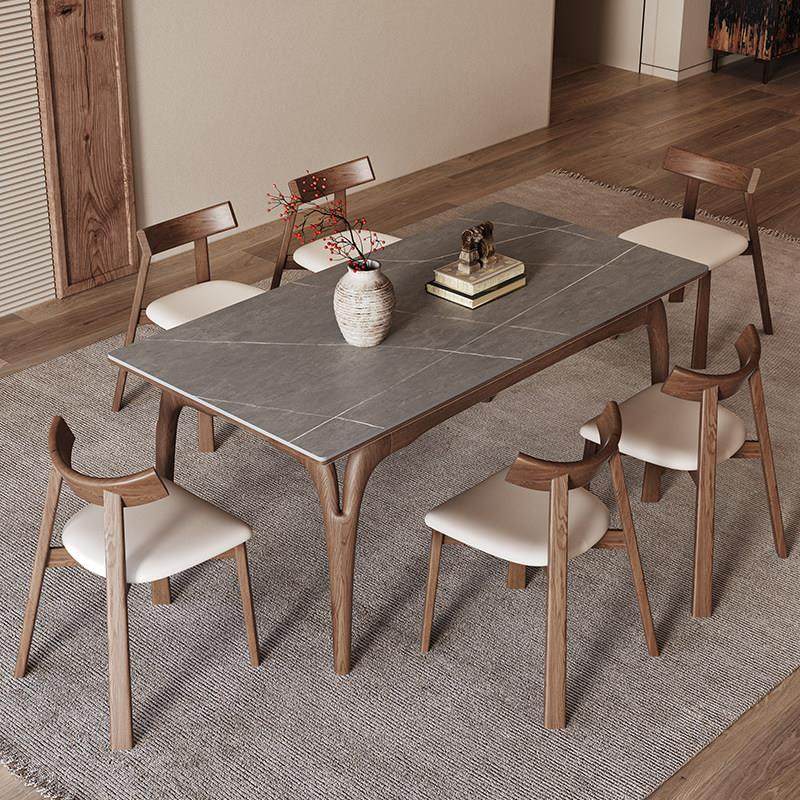 北欧实木岩板餐桌现代简约轻奢饭桌家用小户型餐桌椅2025新款,淘宝优惠券,粉丝福利购,淘宝优惠卷