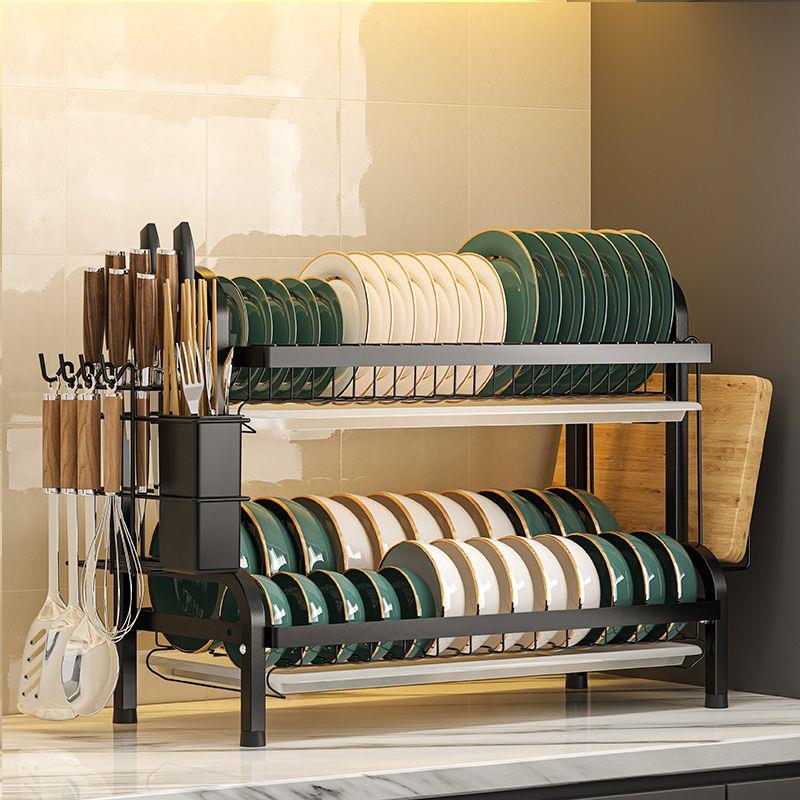 厨房置物架碗碟碗盘收纳架沥水架家用新款碗架子出租屋碗柜 - 图0