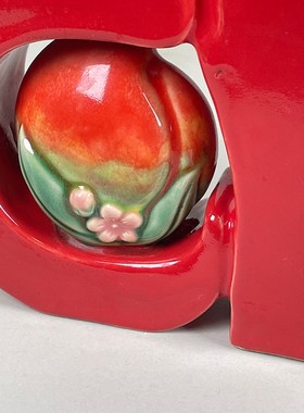 家居精致陶土摆件客厅o新中式创意装饰家居博古柜酒柜开业送礼摆