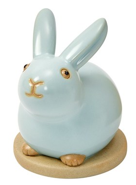可爱兔子摆件家居饰品陶瓷客厅酒柜茶台茶宠办公室桌面小装饰品