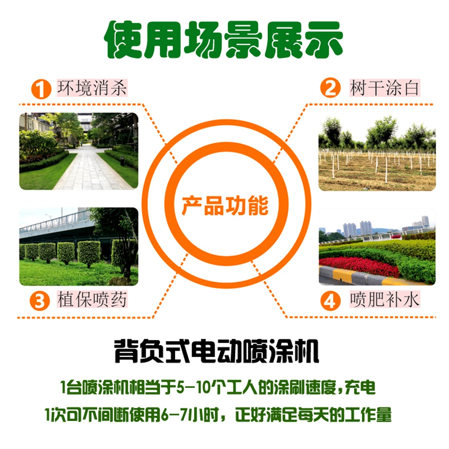 国光果树涂白剂喷涂机专用电动喷雾器农用环境消毒杀菌打药机喷头,淘宝优惠券,粉丝福利购,淘宝优惠卷