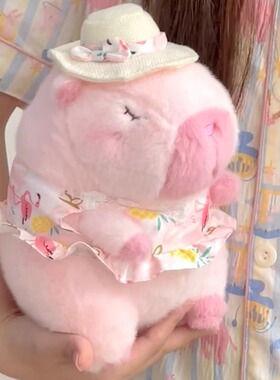 卡皮拉公仔水豚毛绒玩偶儿童安抚