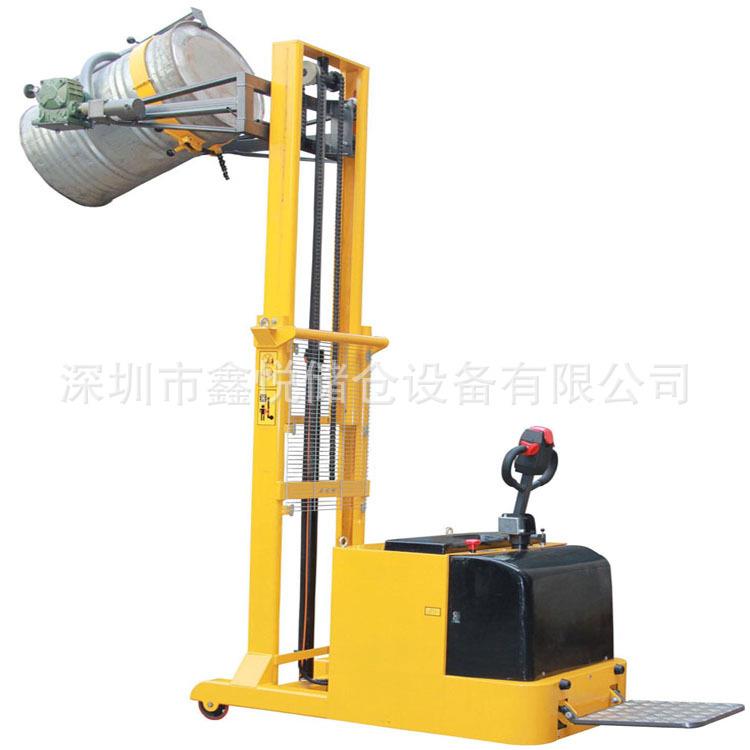 供应无前脚全电动油桶堆高车配重型电动油桶倒料装卸升高车 - 图0