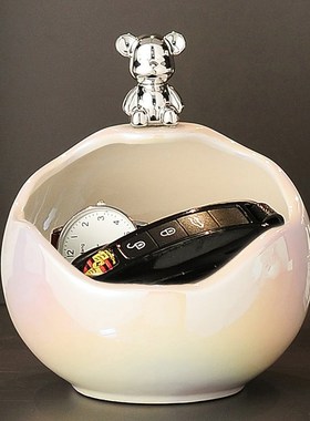 入户门口玄关放钥匙收纳摆件轻奢D置物架家居鞋柜儿童房装饰品