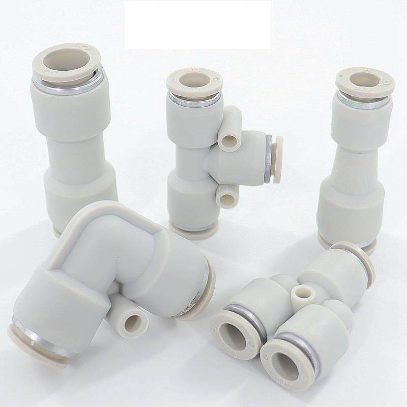 亚德客型气管接头直通三通快插APU6/APY/APE4 8 10 12变径APG/APV - 图3