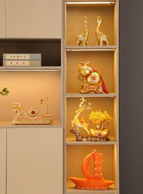 高档玄关酒柜装饰品旺财运聚财套装乔迁礼物招财客厅旺宅葫芦摆件