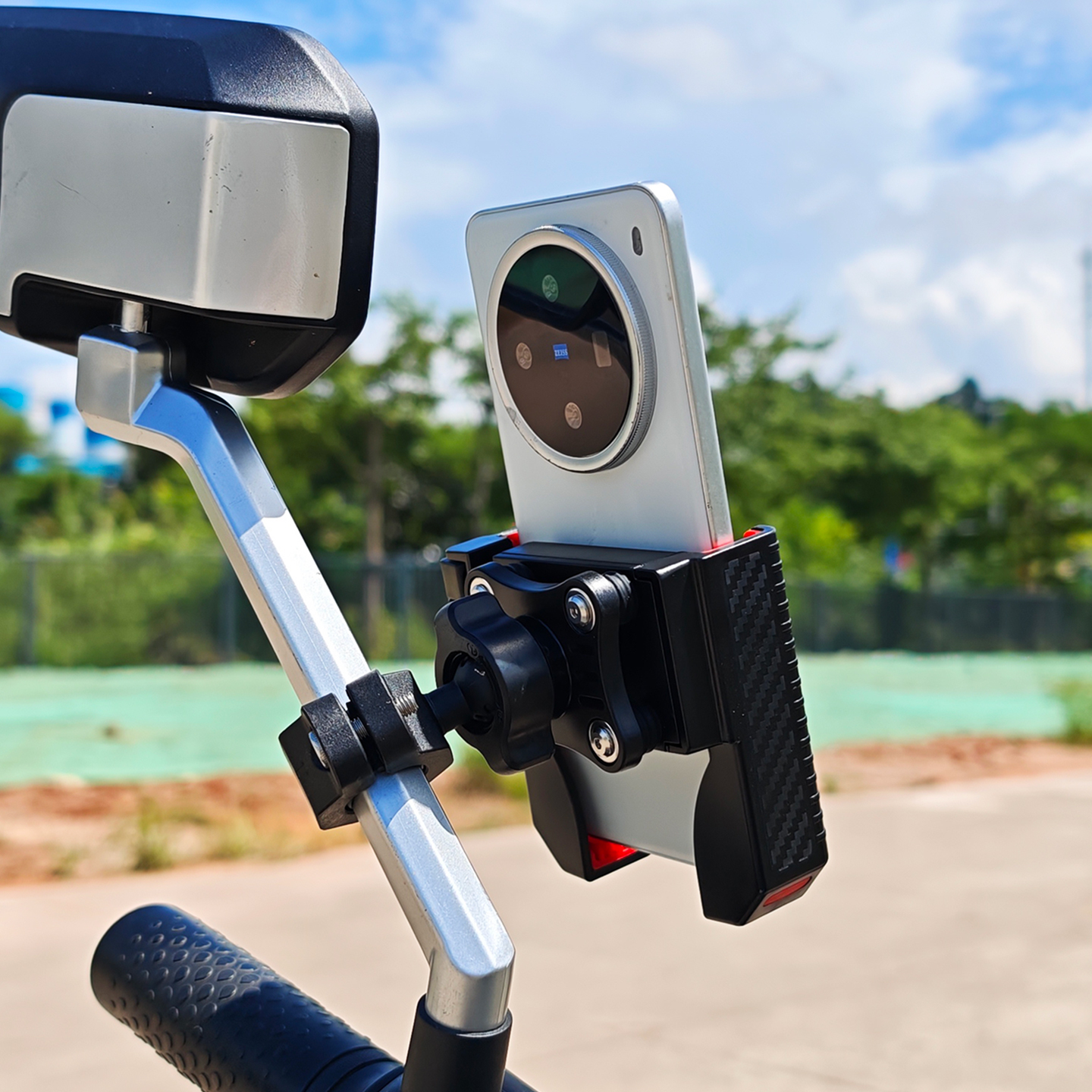 折叠屏手机支架电动车免拆菱形后视镜款导航防震防抖适用苍穹封神 - 图2