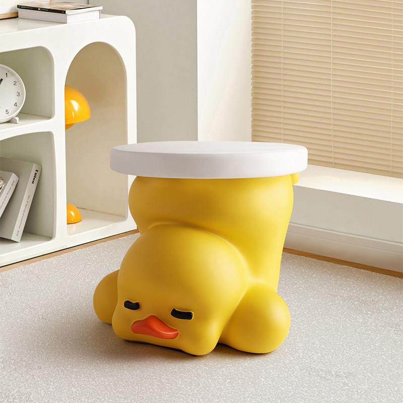 可爱小黄鸭入户玄关客厅落地小茶几摆件儿童换鞋凳乔迁新居礼品,淘宝优惠券,粉丝福利购,淘宝优惠卷