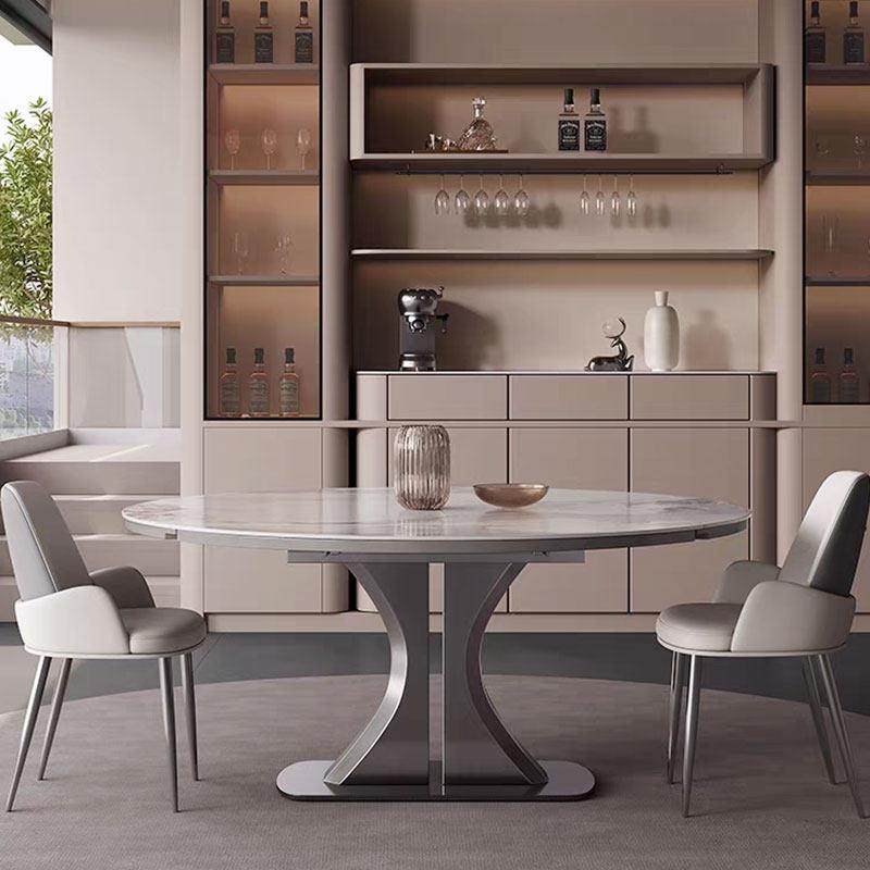 覆合金属岩板餐桌椅子伸缩方圆两用电磁炉圆形饭桌折叠意式简约69,淘宝优惠券,粉丝福利购,淘宝优惠卷