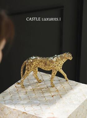 Wabi有趣C@Rter猎豹装饰轻豪华中世纪豹装饰豪华客厅时尚艺术装置
