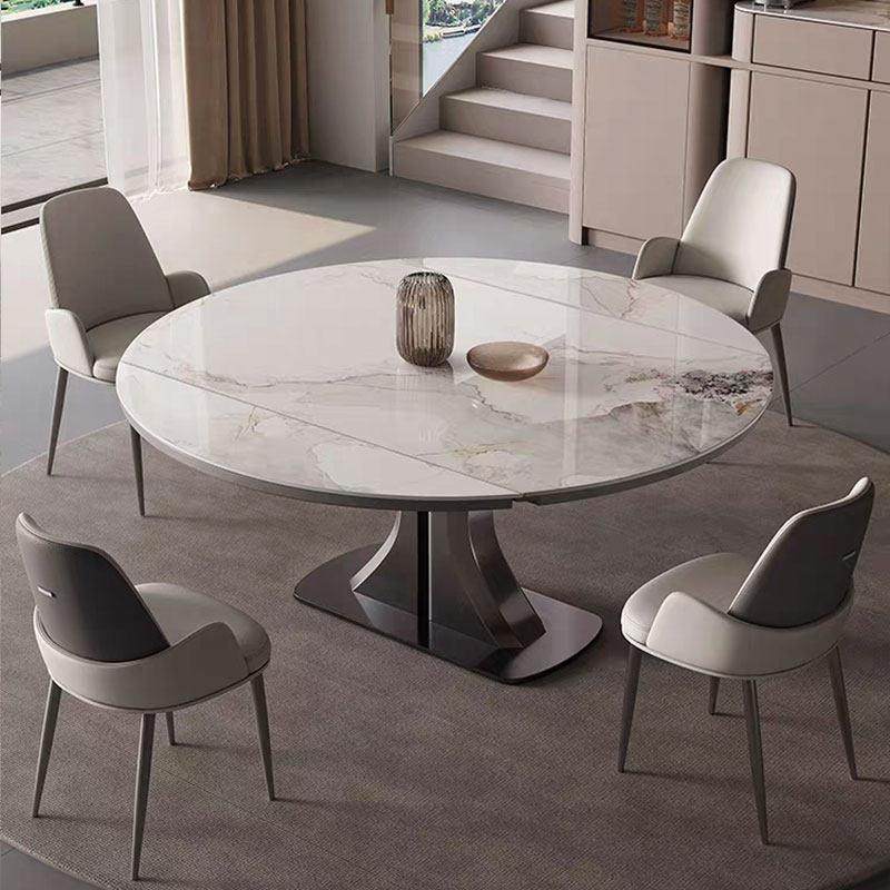 覆合金属岩板餐桌椅子伸缩方圆两用电磁炉圆形饭桌折叠意式简约69,淘宝优惠券,粉丝福利购,淘宝优惠卷