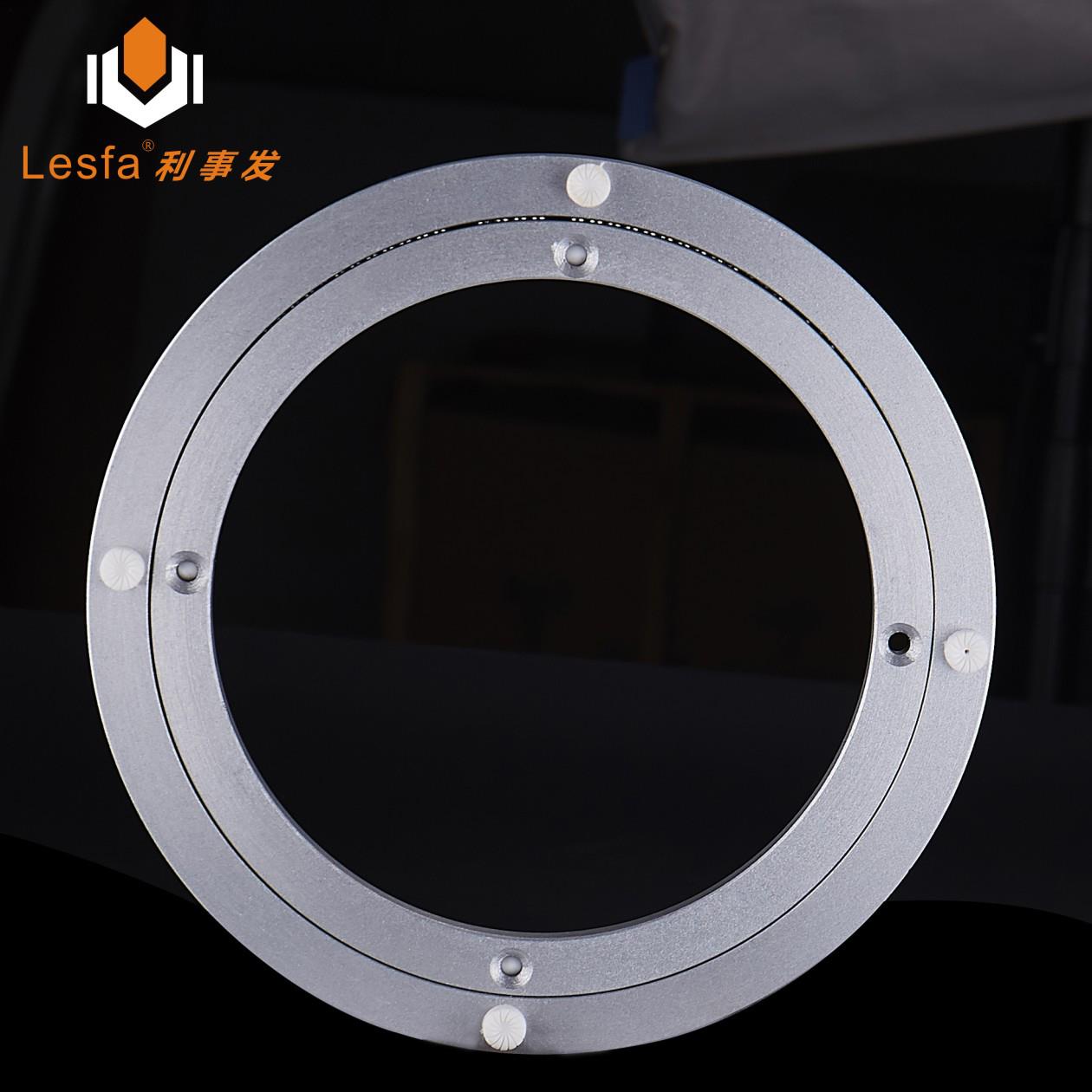 16寸400mm玻璃转盘底座餐桌转盘轴承转盘铝合金圆桌转盘万向转盘 - 图0