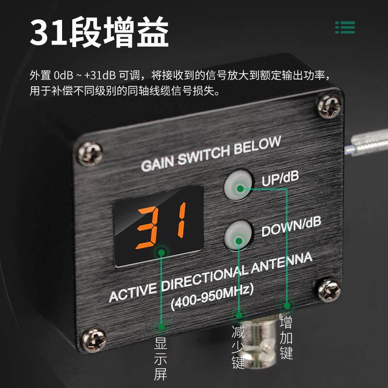 1800米 无线话筒信号天线放大器专业麦克风放大强器定向学校演出 - 图1