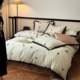 French light luxury style silk cotton four-piece set ice silk cool bed sheets and quilt cover spring and summer naked sleeping bedding products