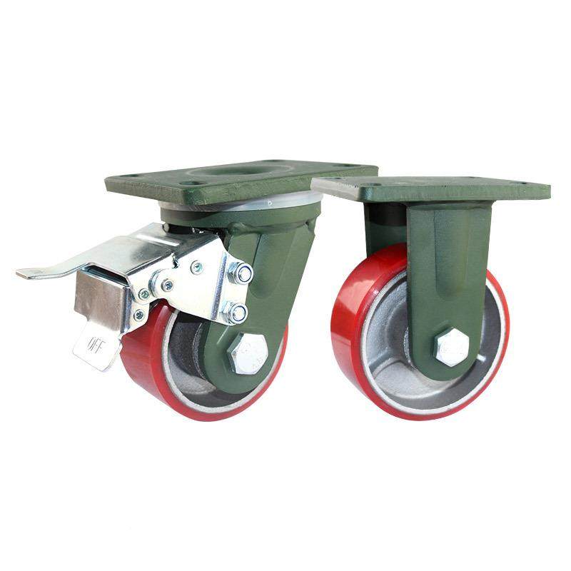 6寸超重尼龙万向4寸全备铁心聚氨酯定型向设轮子8NGT寸5寸轮工业 - 图3