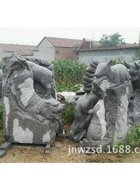 草坪兽安放小动物石雕图片大全石头镇门雕厂家花园石摆件945价格