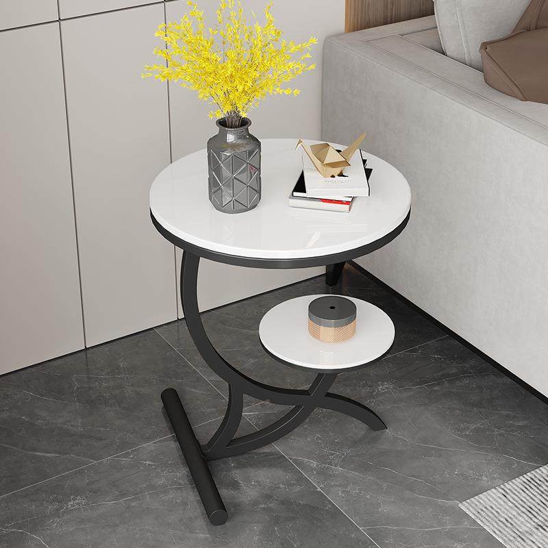 轻奢岩板983边几简约圆形客厅小茶几阳角台小圆桌代沙现发茶桌网,淘宝优惠券,粉丝福利购,淘宝优惠卷