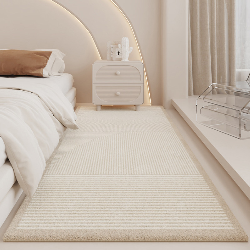 暖色地毯卧室奶油风房间牀边毯侘寂风客厅茶几毯短绒主卧牀前地垫,淘宝优惠券,粉丝福利购,淘宝优惠卷