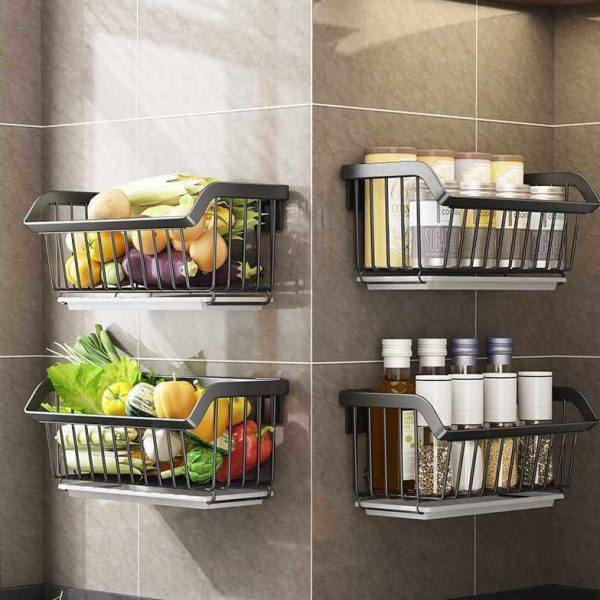 ///304不锈钢挂篮厨房置物架壁挂式墙上放姜蒜蔬菜篮子收纳,淘宝优惠券,粉丝福利购,淘宝优惠卷