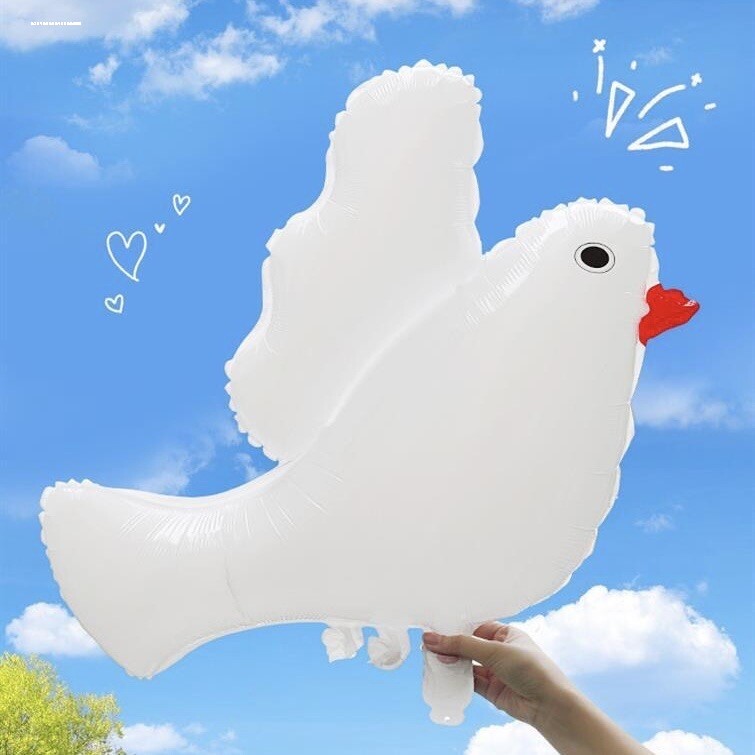 婚庆主题白鸽放飞气球白天鹅婚庆爱的象征和平鸽大号铝箔婚庆气球