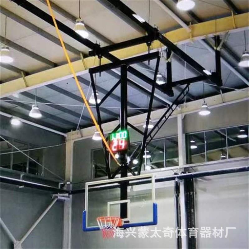 电动折叠篮球架吊顶悬挂篮球架室内成人挂墙式遥控升降篮球架 - 图2