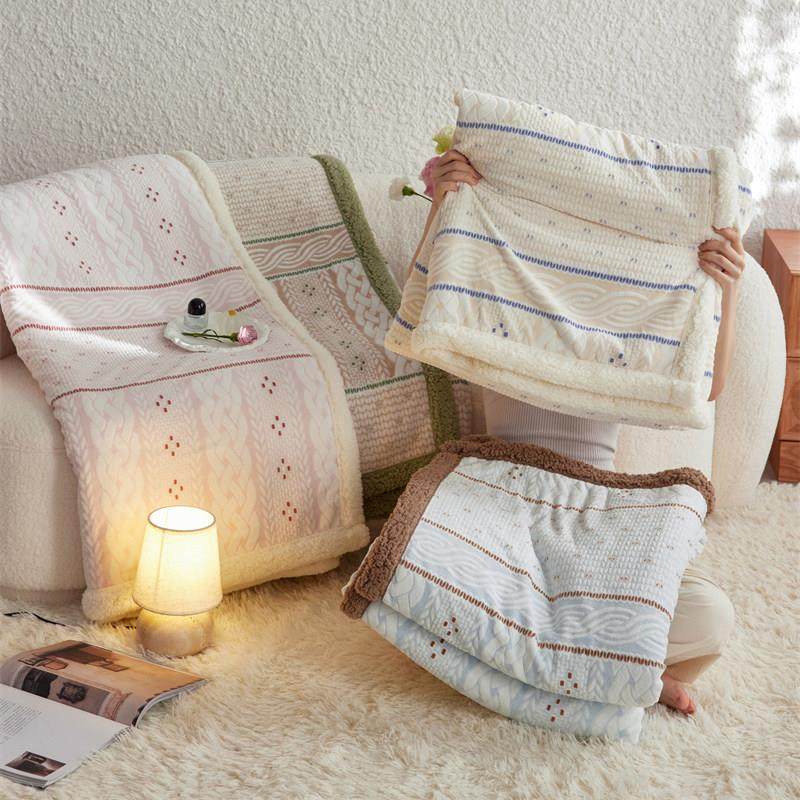 超幸运~立体雕花绒冰岛之韵午休毯盖毯秋冬羊羔绒毯子沙发休闲,淘宝优惠券,粉丝福利购,淘宝优惠卷