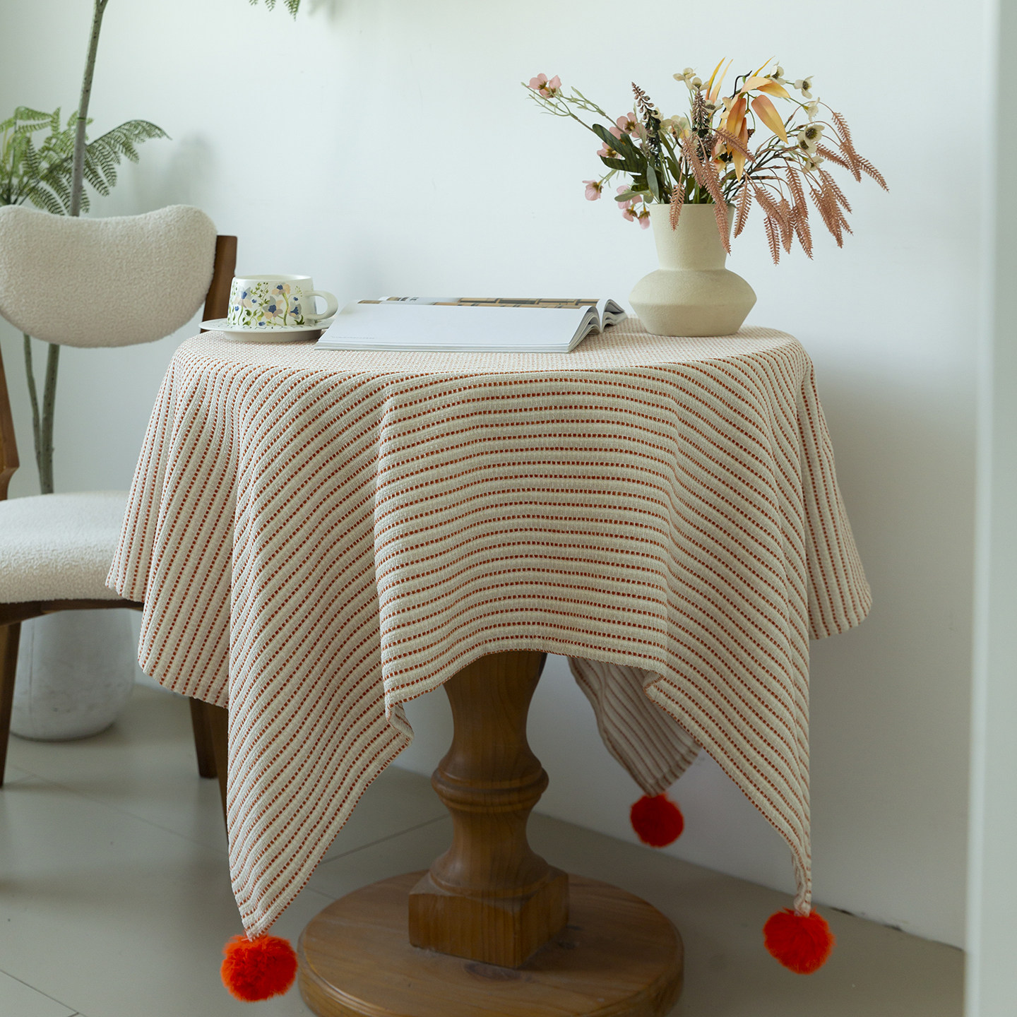 花也 法式复古桌布轻奢氛围感餐桌布茶几盖布ins圆桌可爱茶几布,淘宝优惠券,粉丝福利购,淘宝优惠卷