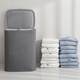 Fabric with lid dirty clothes basket household bathroom dirty clothes storage basket handle dirty clothes basket toys storage bucket