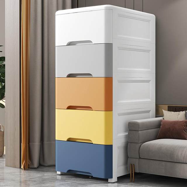 Plastic drawer cabinet storage cabinet multi-layer home cabinet play clothes 4205 storage baby baby clothing children clothing 5