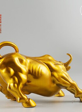 黄铜旺市牛东f北缺角化解华尔街牛摆件玄关客厅酒柜电视柜装饰摆