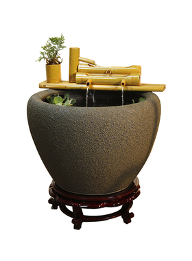 流水趣 竹排竹子流水循环流水摆件流水器上半部庭院户外客厅阳台