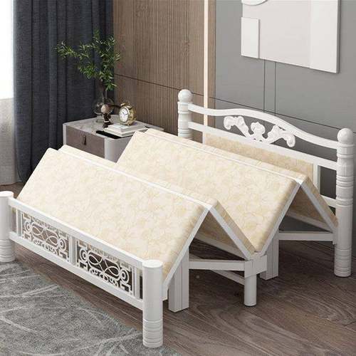 加固床折叠床单人家用成人木床简易租板出屋QIC双人硬板静音午睡 - 图2