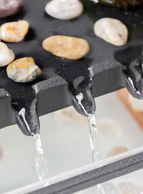 古都 长方形鱼池小鱼缸流水器摆件水缸喷水器景观循环水造景配件