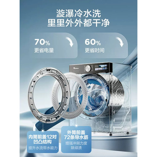 小天鹅洗衣机小乌梅3.0水魔方全自动12/10kg洗烘一体滚筒官方旗舰 - 图2