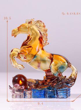 琉璃十二生肖工艺品摆件鼠牛虎兔猪马牛羊鸡兔龙蛇电视柜装饰品