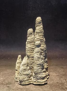 冬官手作 水泥混凝土鱼缸造景摆件装饰品景观石假山钟乳石石柱