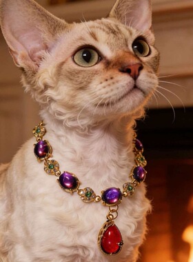 宠物水晶猫猫项链+公主风项圈