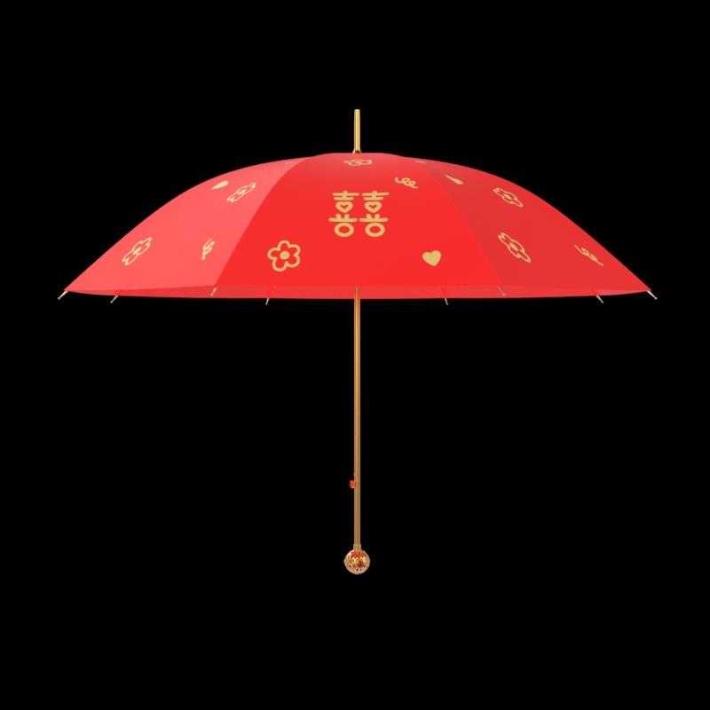 备婚好物红伞结婚新娘伞出嫁出门婚嫁婚礼结婚用的红色伞简约婚伞 - 图0