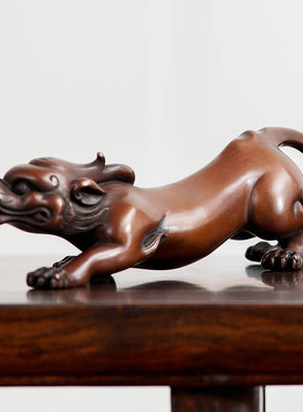 铜之魂紫铜瑞兽螭龙摆件貔貅车载装饰品文创镇纸笔架案头清供书房