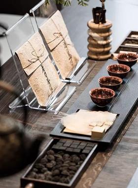 现代新中式样板间茶室茶盘茶具组合茶桌软装饰品马摆件装饰品桌面