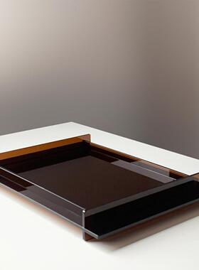 简约ins风亚克力收纳盘轻奢客厅果盘香薰托盘茶几台面化妆品置物