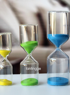 创意透明玻璃圆柱形沙漏家居装饰情侣礼品厂家直销定制闺蜜