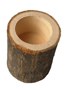 木质工艺品摆饰创意树皮木桩蜡烛台家居装饰多肉小花盆摆件