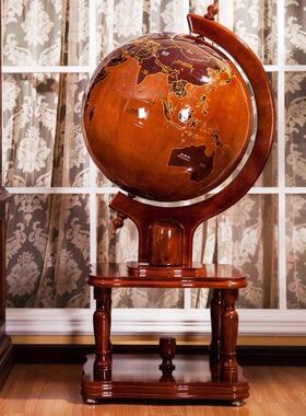 秦汉天禧实木地球仪摆件办公室装饰工艺开业庆典礼品毕业季送母校