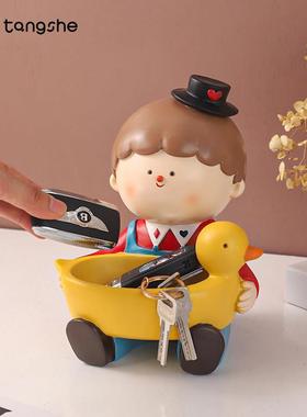 马戏团玄关钥匙收纳摆件创意家居装饰品客厅卧室桌面摆设乔迁礼物