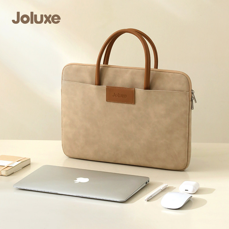 JOLUXE 高档商务手提电脑包适用苹果笔记本macbook air Pro13手提包华为14英寸联想Air15.6公文包男女款